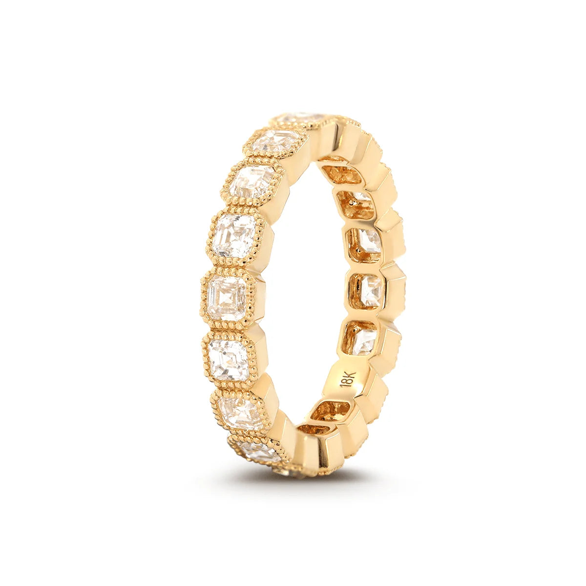 Solitaire Cathedral- 1.8 CT Cushion Lab Grown Diamond Wedding Band