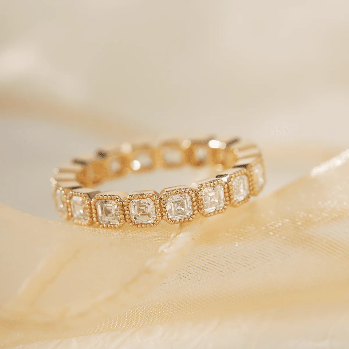 Solitaire Cathedral- 1.8 CT Cushion Lab Grown Diamond Wedding Band