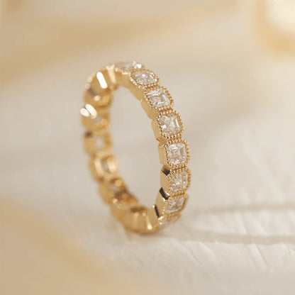 Solitaire Cathedral- 1.8 CT Cushion Lab Grown Diamond Wedding Band