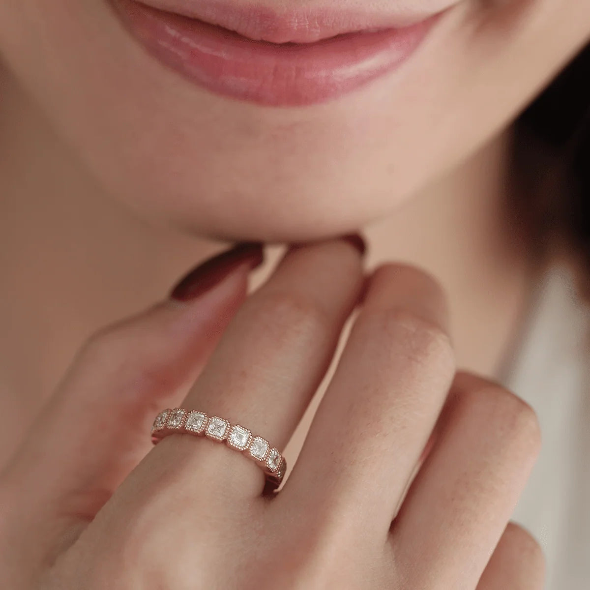 Solitaire Cathedral- 1.8 CT Cushion Lab Grown Diamond Wedding Band