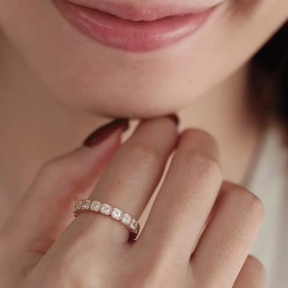 Solitaire Cathedral- 1.8 CT Cushion Lab Grown Diamond Wedding Band