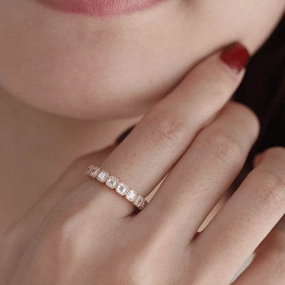 Solitaire Cathedral- 1.8 CT Cushion Lab Grown Diamond Wedding Band