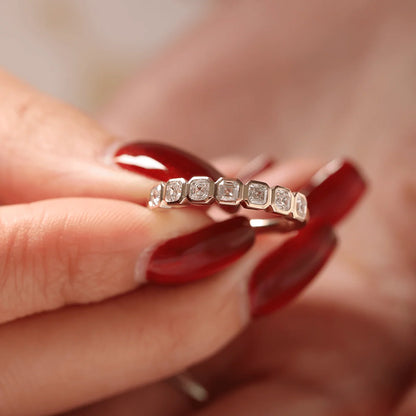 Solitaire Cathedral- 1.8 CT Cushion Lab Grown Diamond Wedding Band