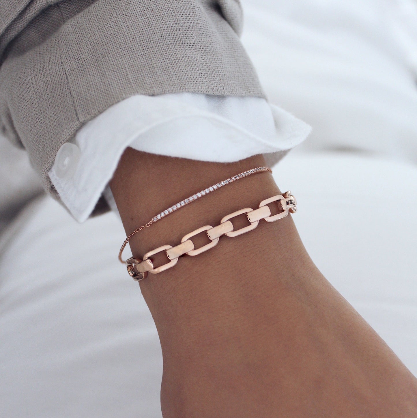 Elegant 0.4 TCW Round Lab-Grown Diamond Bracelet 11