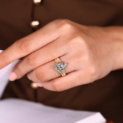 Solitaire Cathedral- 1.8 CT Cushion Lab Grown Diamond Wedding Band