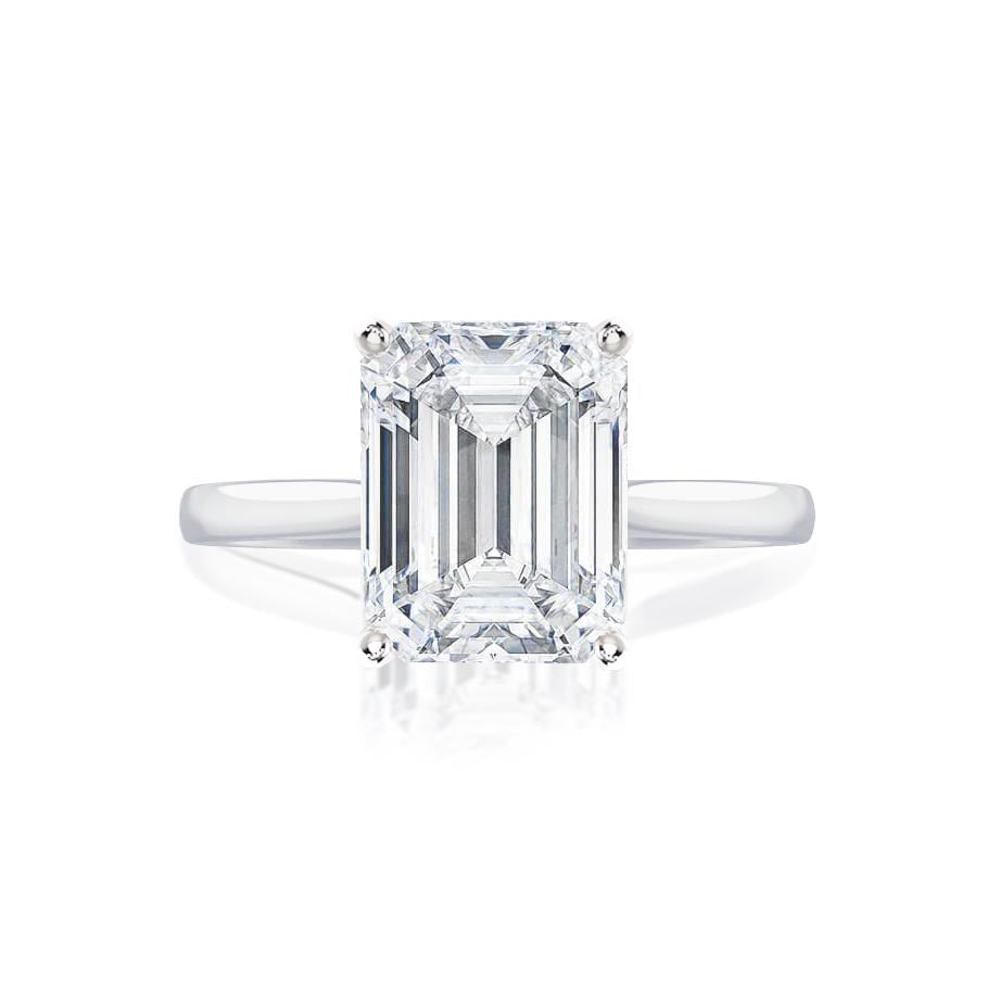 1.50 CT Emerald Lab Grown Diamond Solitaire Engagement Ring 1
