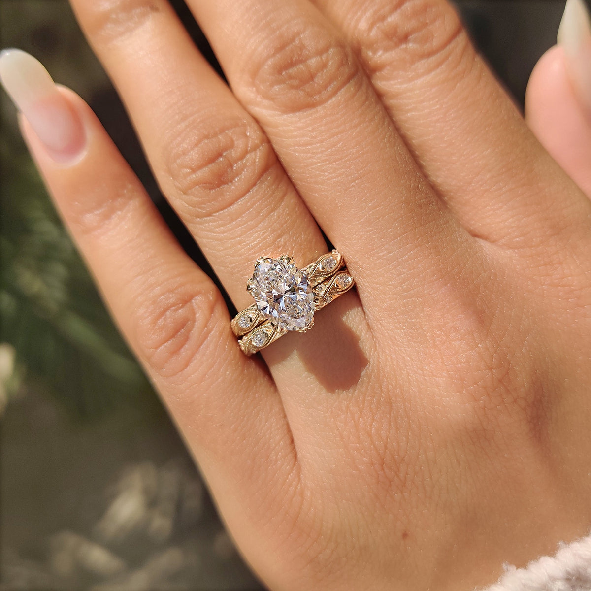 Solitaire Cathedral- 1.8 CT Cushion Lab Grown Diamond Wedding Band