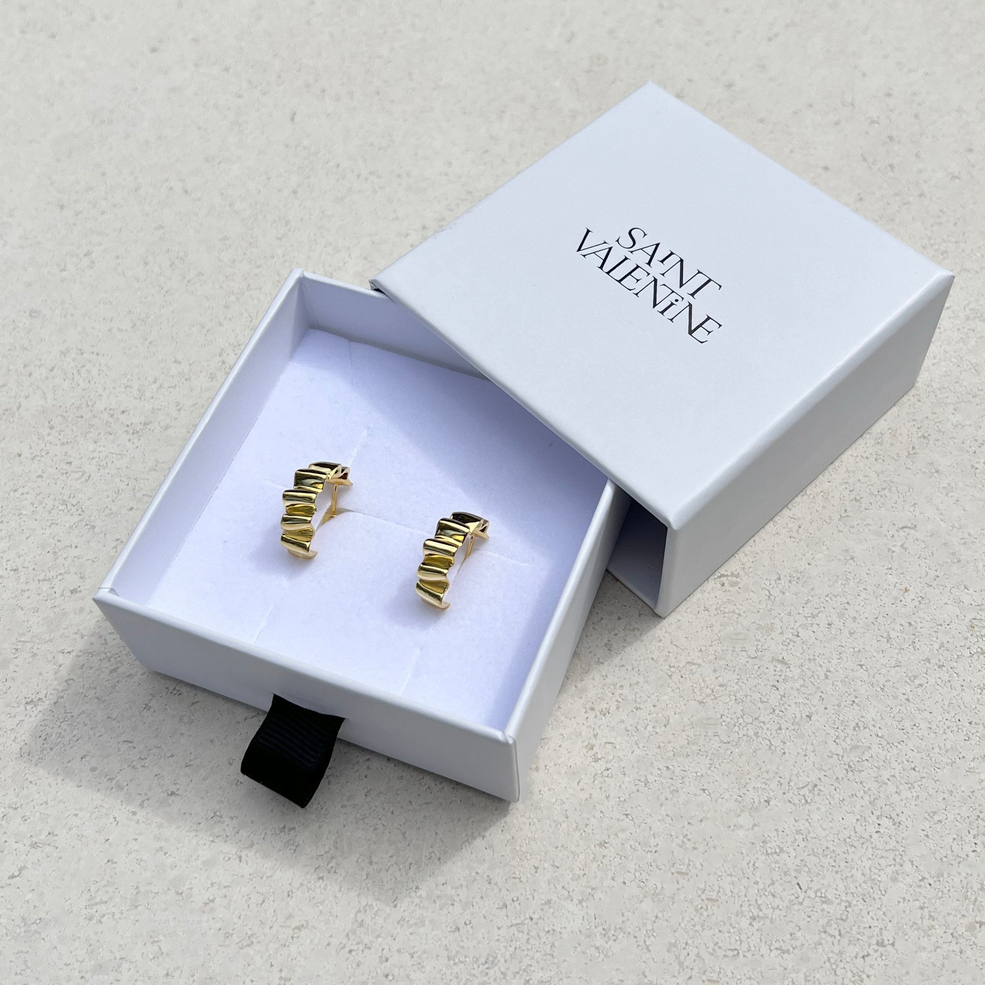 Golden Wave Hoop Earrings 13