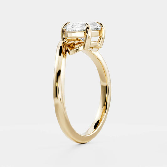 Solitaire-Oval Lab Grown Diamond Engagement Ring