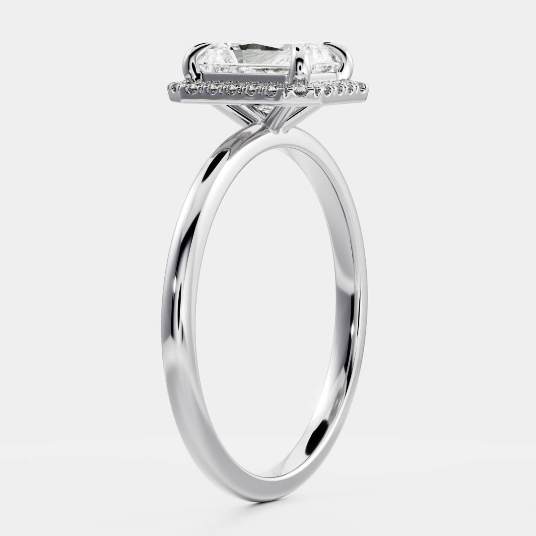 Solitaire- 1.0 CT Oval Moissanite Engagement Ring