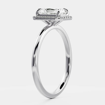 Solitaire- 1.0 CT Oval Moissanite Engagement Ring