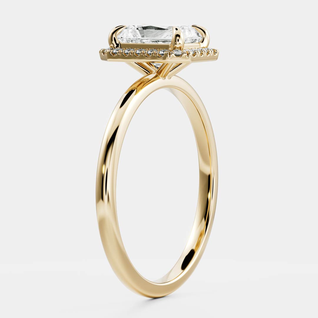 Solitaire- 1.0 CT Oval Moissanite Engagement Ring