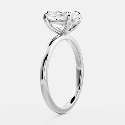 Solitaire- 2.3 CT Oval Moissanite Engagement Ring