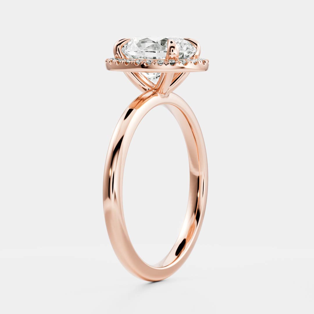 Solitaire- 1.0 CT Oval Moissanite Engagement Ring