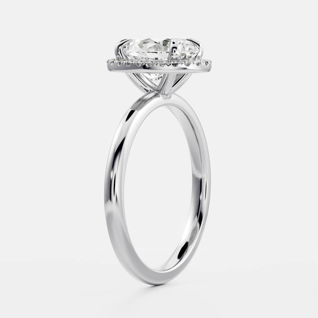 Solitaire-Oval Lab Grown Diamond Engagement Ring
