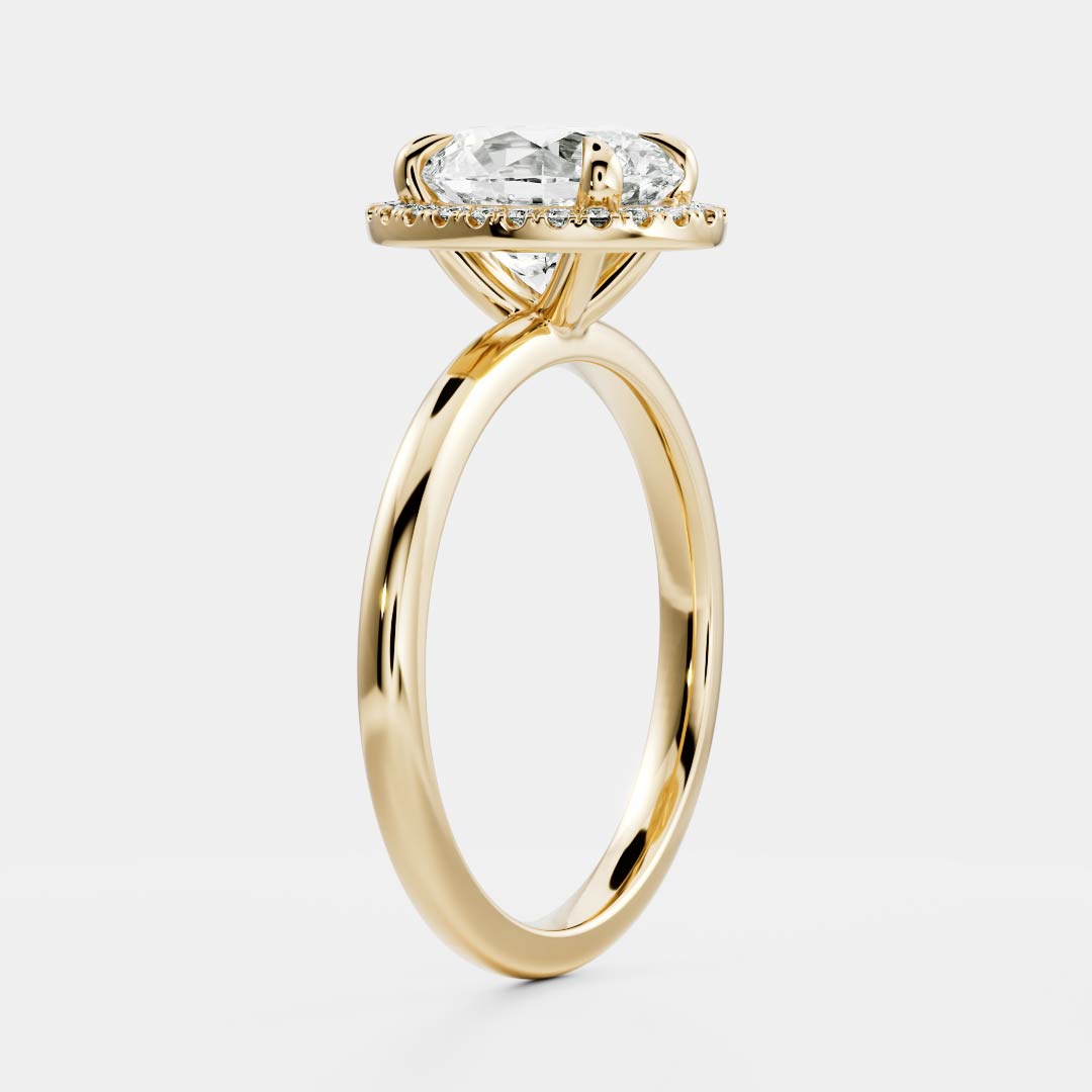 Solitaire- 1.0 CT Oval Moissanite Engagement Ring