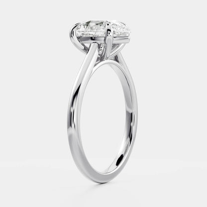 Solitaire- 1.0 CT Oval Moissanite Engagement Ring