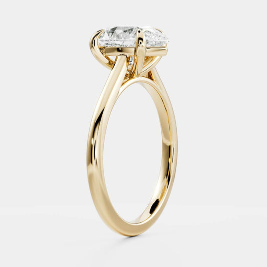 Solitaire- 1.0 CT Oval Moissanite Engagement Ring