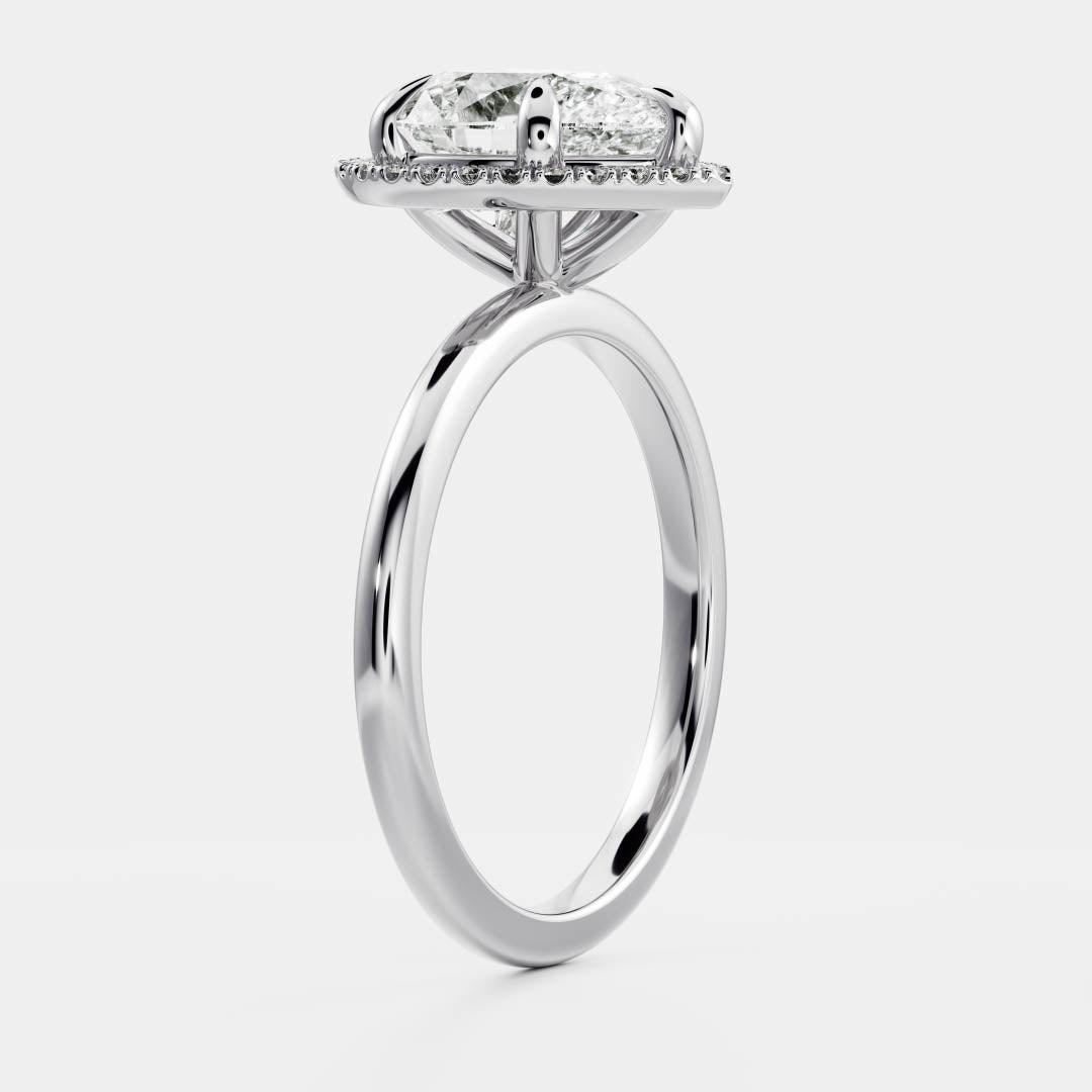 Solitaire- 1.0 CT Oval Moissanite Engagement Ring