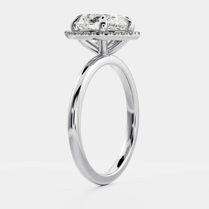 Solitaire- 1.0 CT Oval Moissanite Engagement Ring
