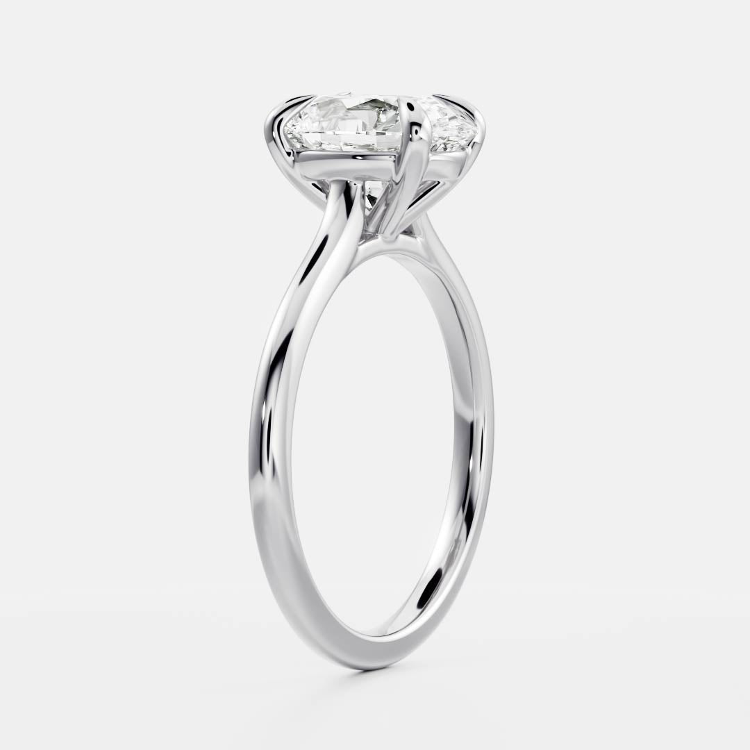 Solitaire-Oval Lab Grown Diamond Engagement Ring