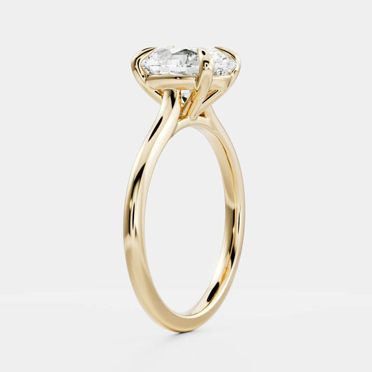 Solitaire-Oval Lab Grown Diamond Engagement Ring
