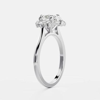 Solitaire- 1.0 CT Oval Moissanite Engagement Ring