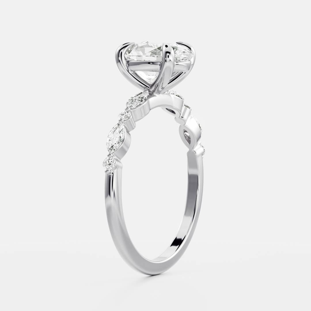 Solitaire-Oval Lab Grown Diamond Engagement Ring