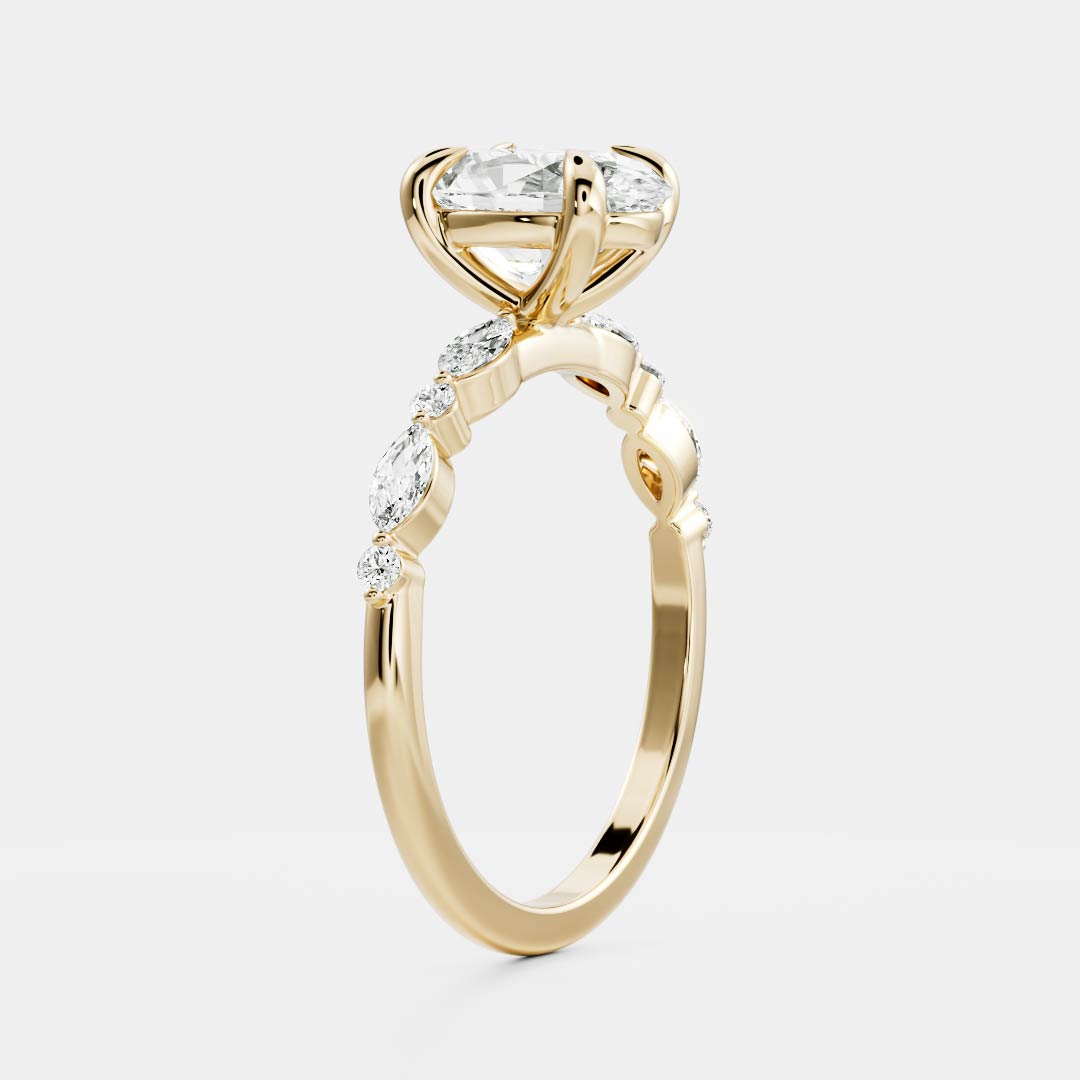 Solitaire-Oval Lab Grown Diamond Engagement Ring