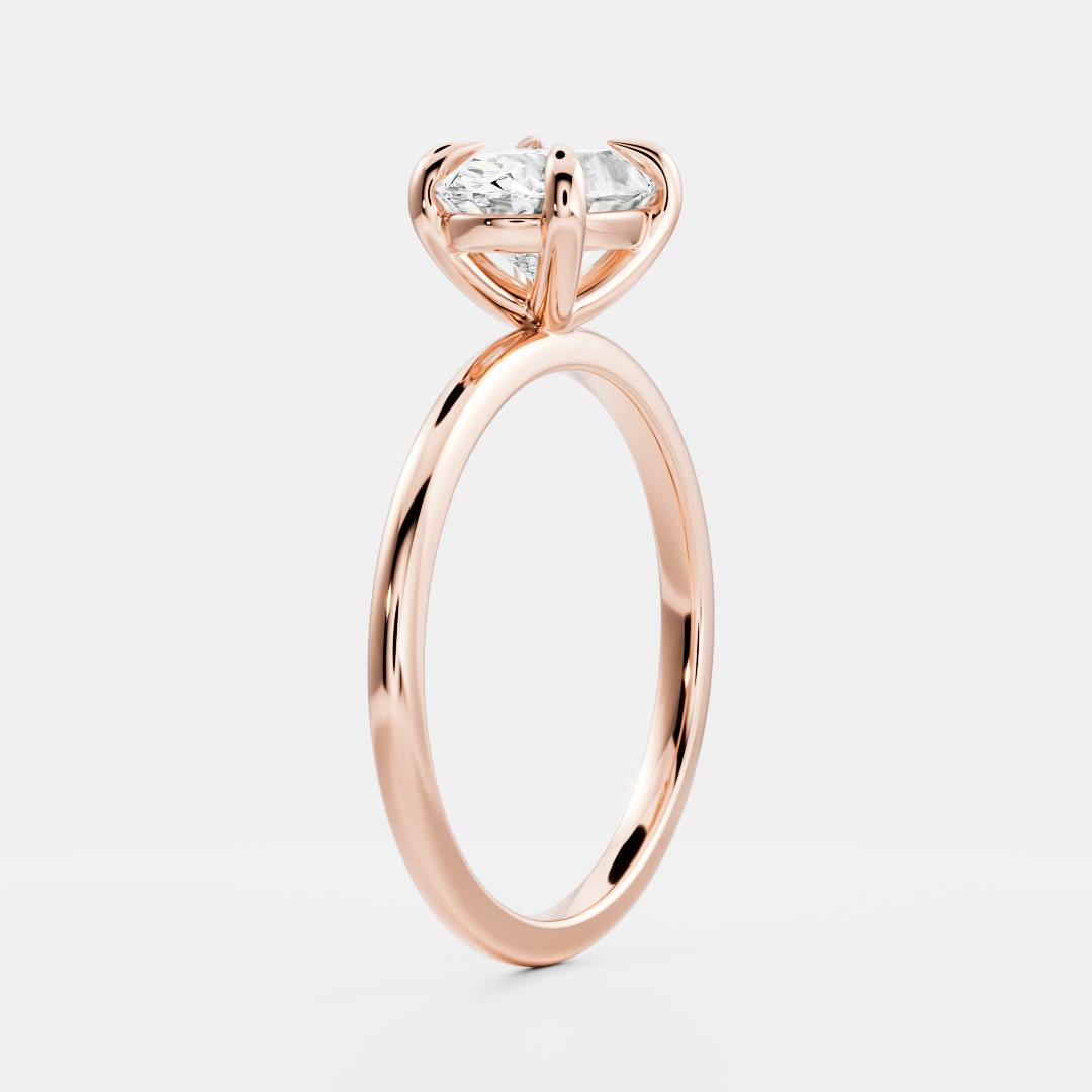 Solitaire- 1.0 CT Oval Moissanite Engagement Ring