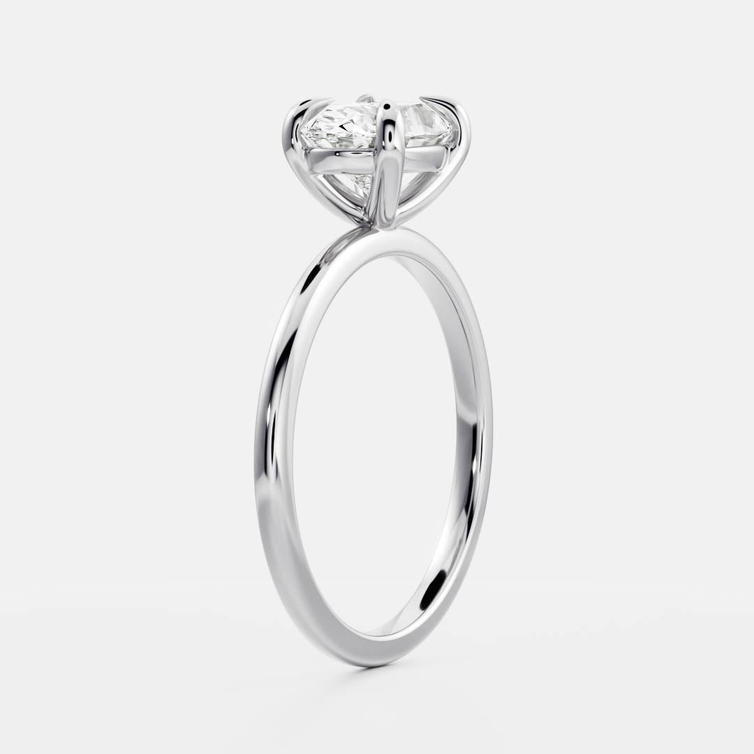 East West Solitaire-Oval Lab Grown Diamond Engagement Ring