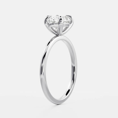 East West Solitaire-Oval Lab Grown Diamond Engagement Ring