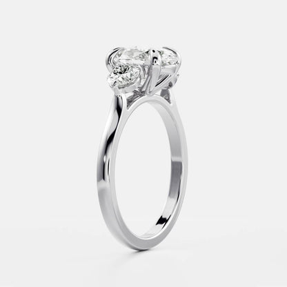 Solitaire- 1.0 CT Oval Moissanite Engagement Ring