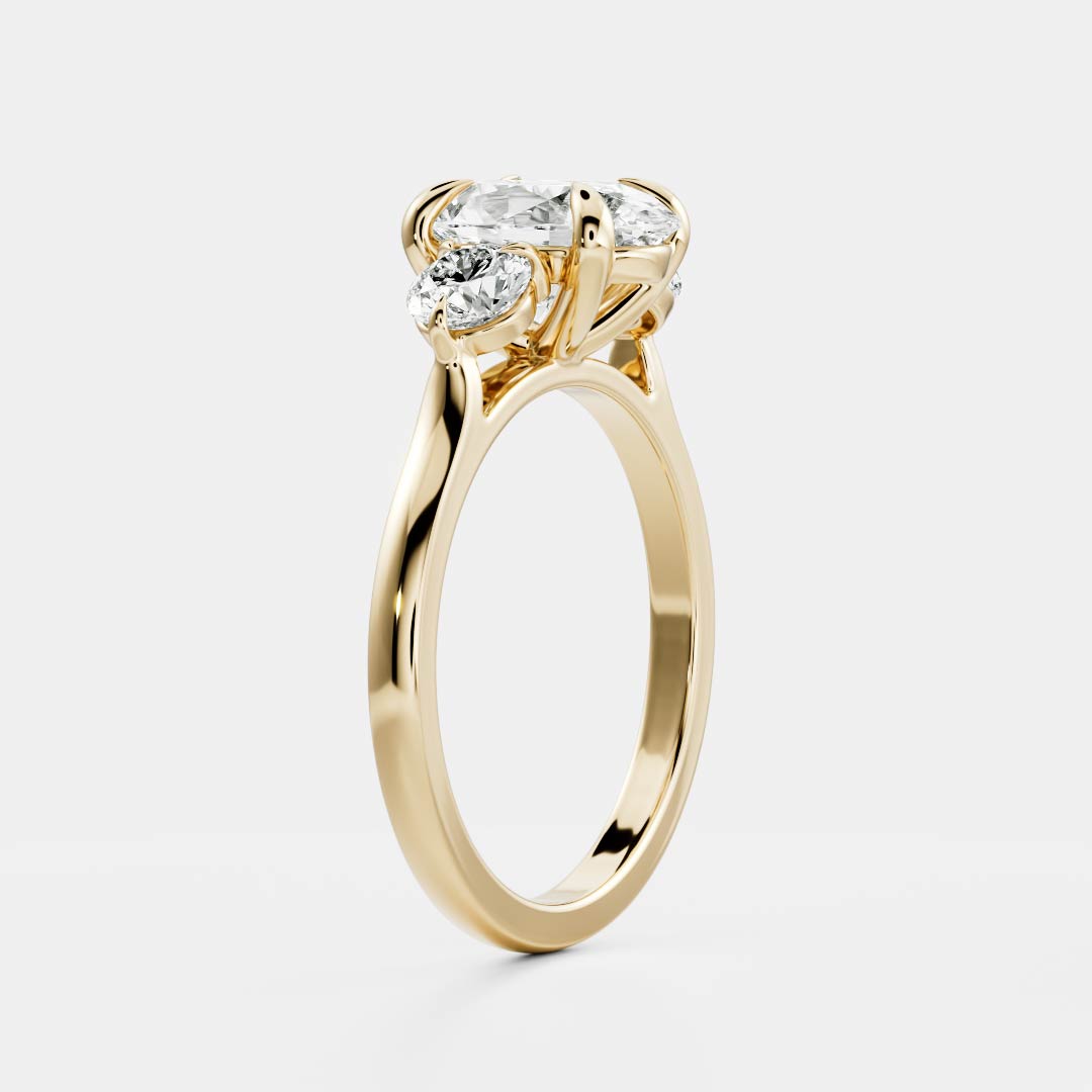 Solitaire- 1.0 CT Oval Moissanite Engagement Ring