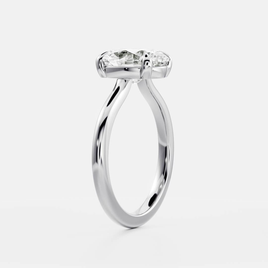 Solitaire-Oval Lab Grown Diamond Engagement Ring