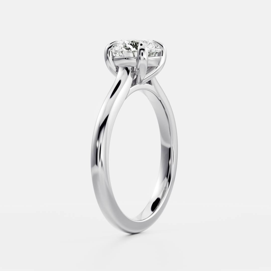 Solitaire-Oval Lab Grown Diamond Engagement Ring