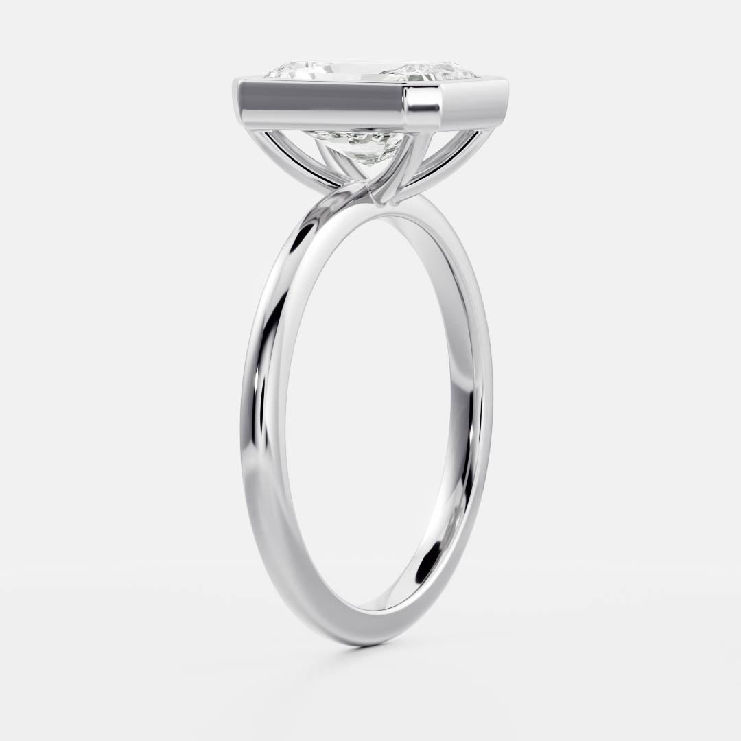 Solitaire- 1.0 CT Oval Moissanite Engagement Ring