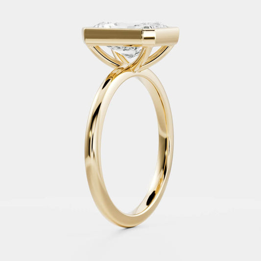 Solitaire- 1.0 CT Oval Moissanite Engagement Ring