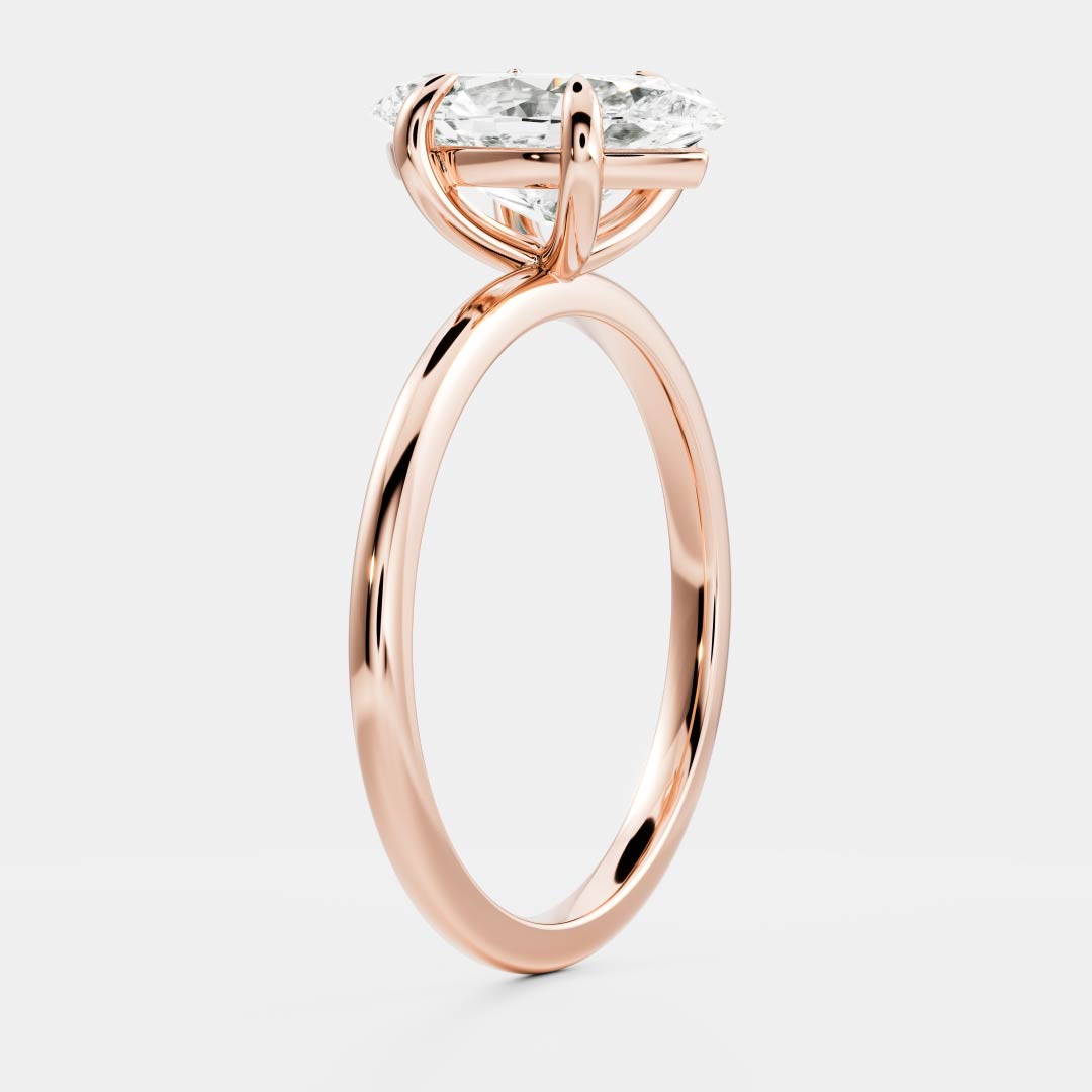 Solitaire-Oval Lab Grown Diamond Engagement Ring