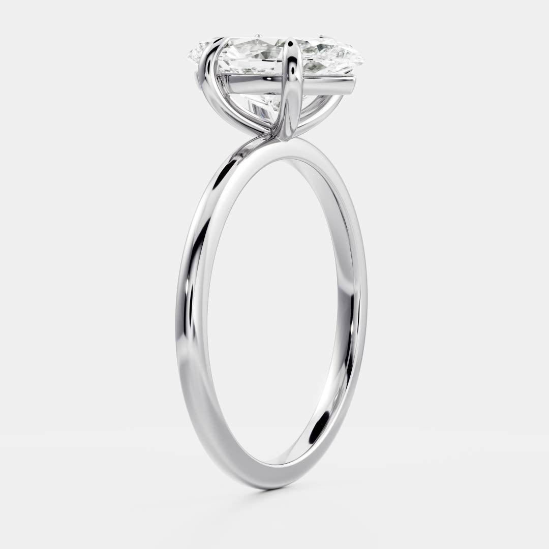 Solitaire-Oval Lab Grown Diamond Engagement Ring