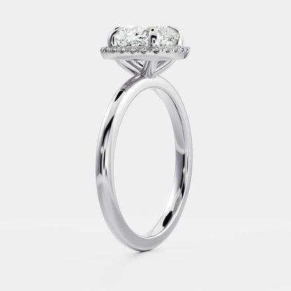 Solitaire- 1.0 CT Oval Moissanite Engagement Ring