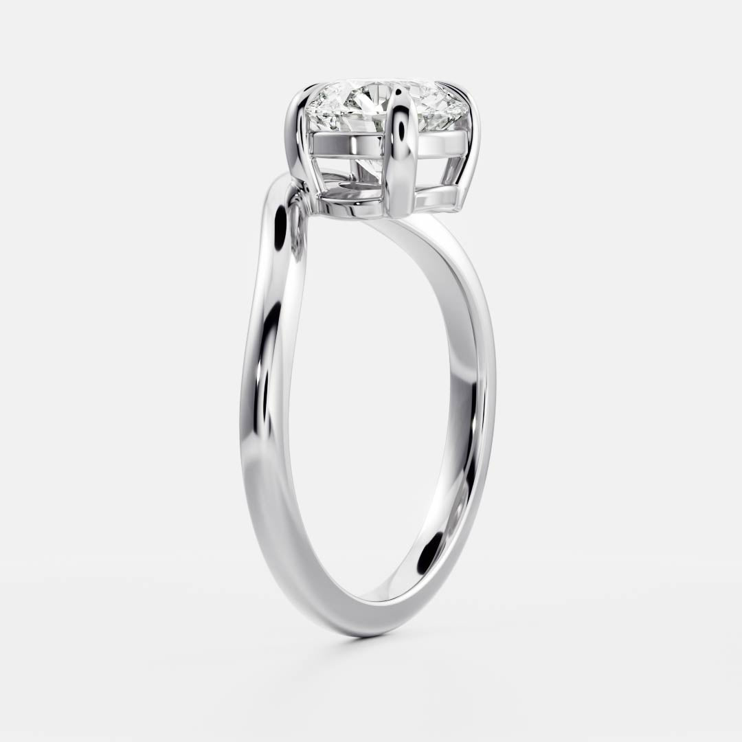 Solitaire- 1.0 CT Oval Moissanite Engagement Ring