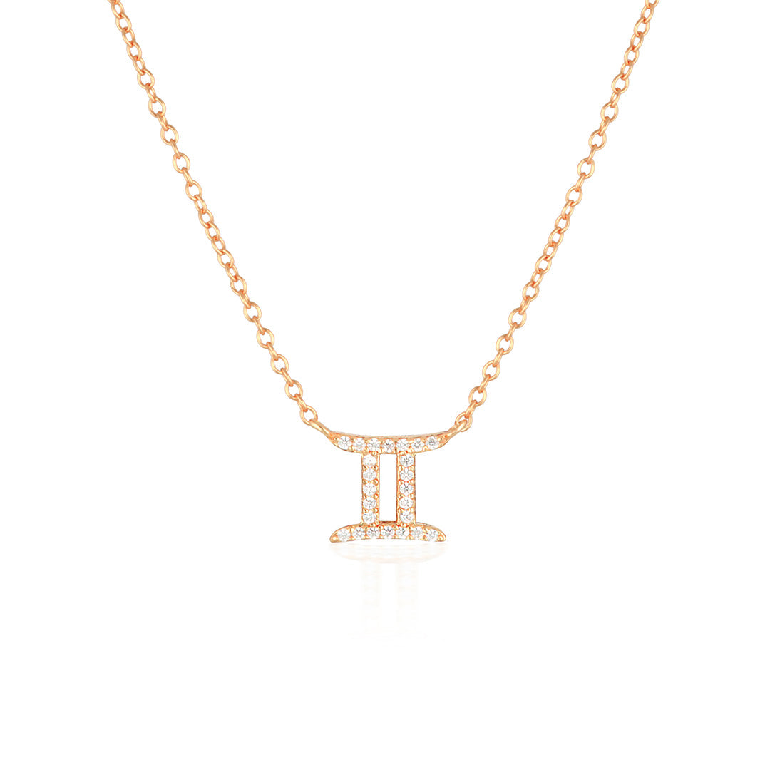 0.30 TCW Round Lab-Grown Diamond Gemini Pendant Necklace