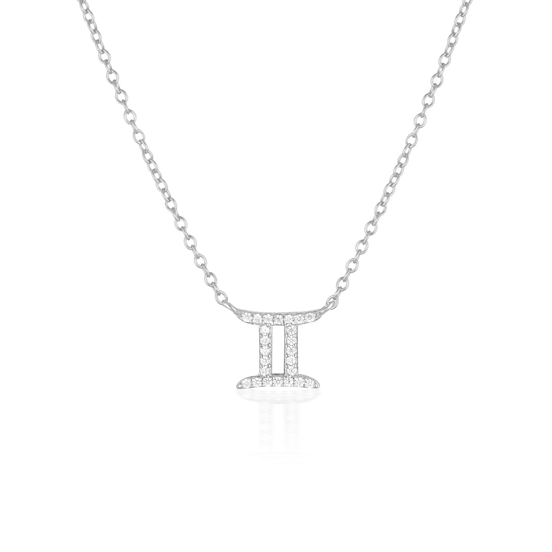 0.30 TCW Round Lab-Grown Diamond Gemini Pendant Necklace