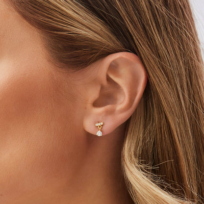 Elegant 0.10 TCW Round Lab-Grown Diamond Drop Earrings 8