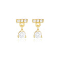 Load image into Gallery viewer, Elegant 0.10 TCW Round Lab-Grown Diamond Drop Earrings
