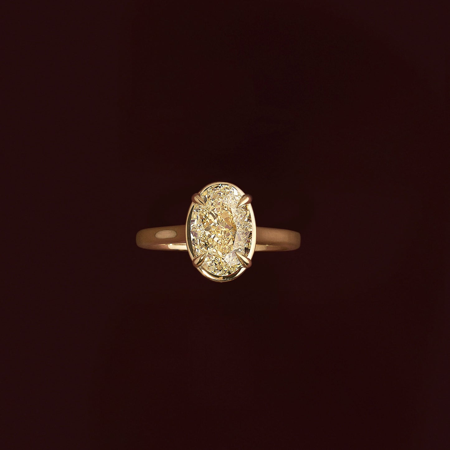 Solitaire- 1.0 CT Oval Moissanite Engagement Ring
