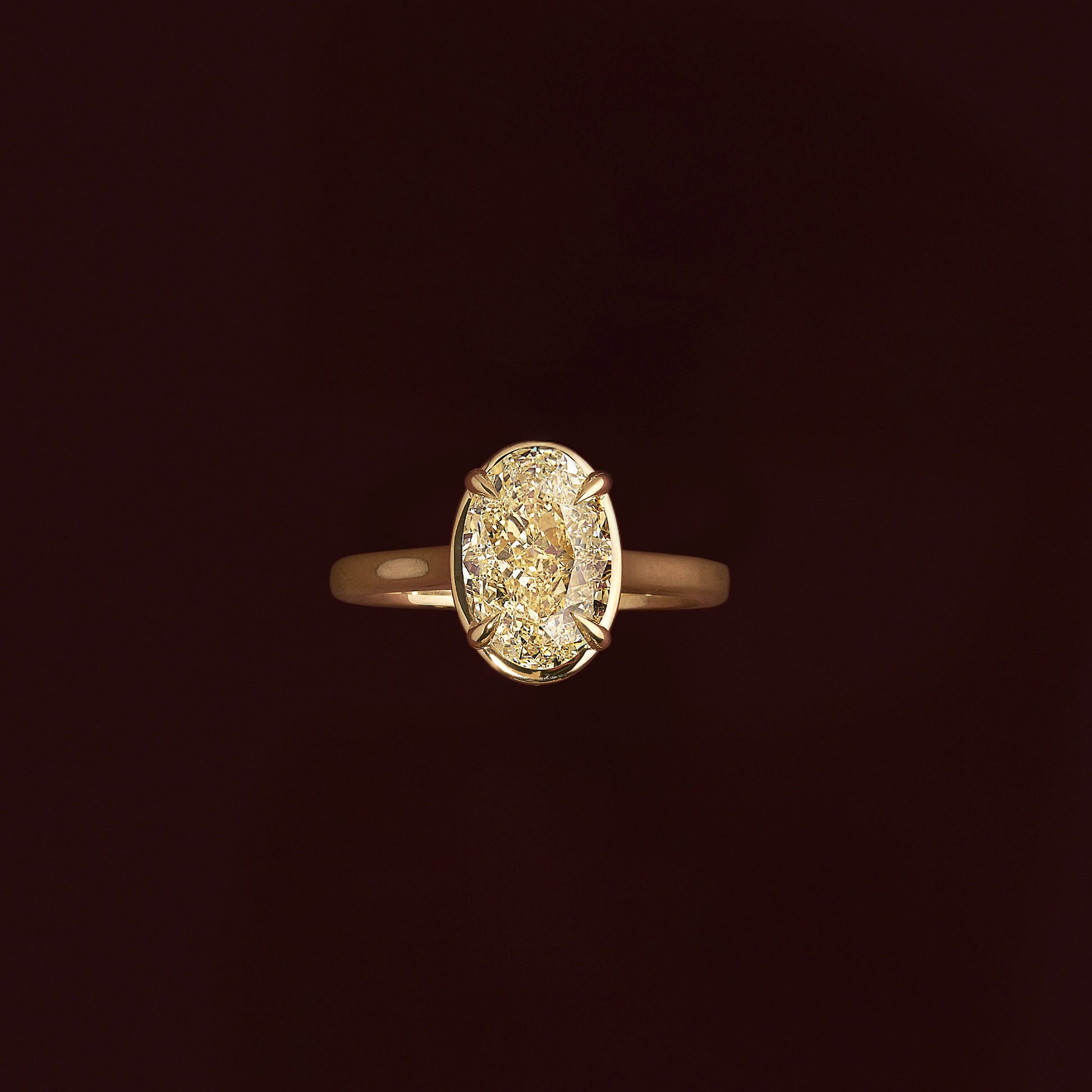 Solitaire- 1.0 CT Oval Moissanite Engagement Ring