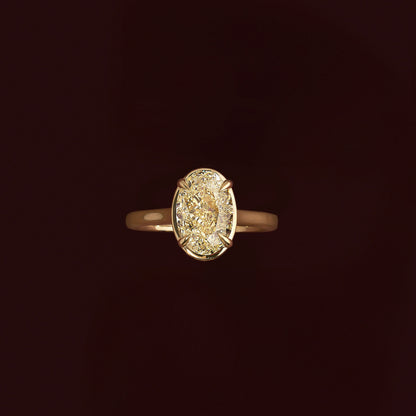 Solitaire- 1.0 CT Oval Moissanite Engagement Ring