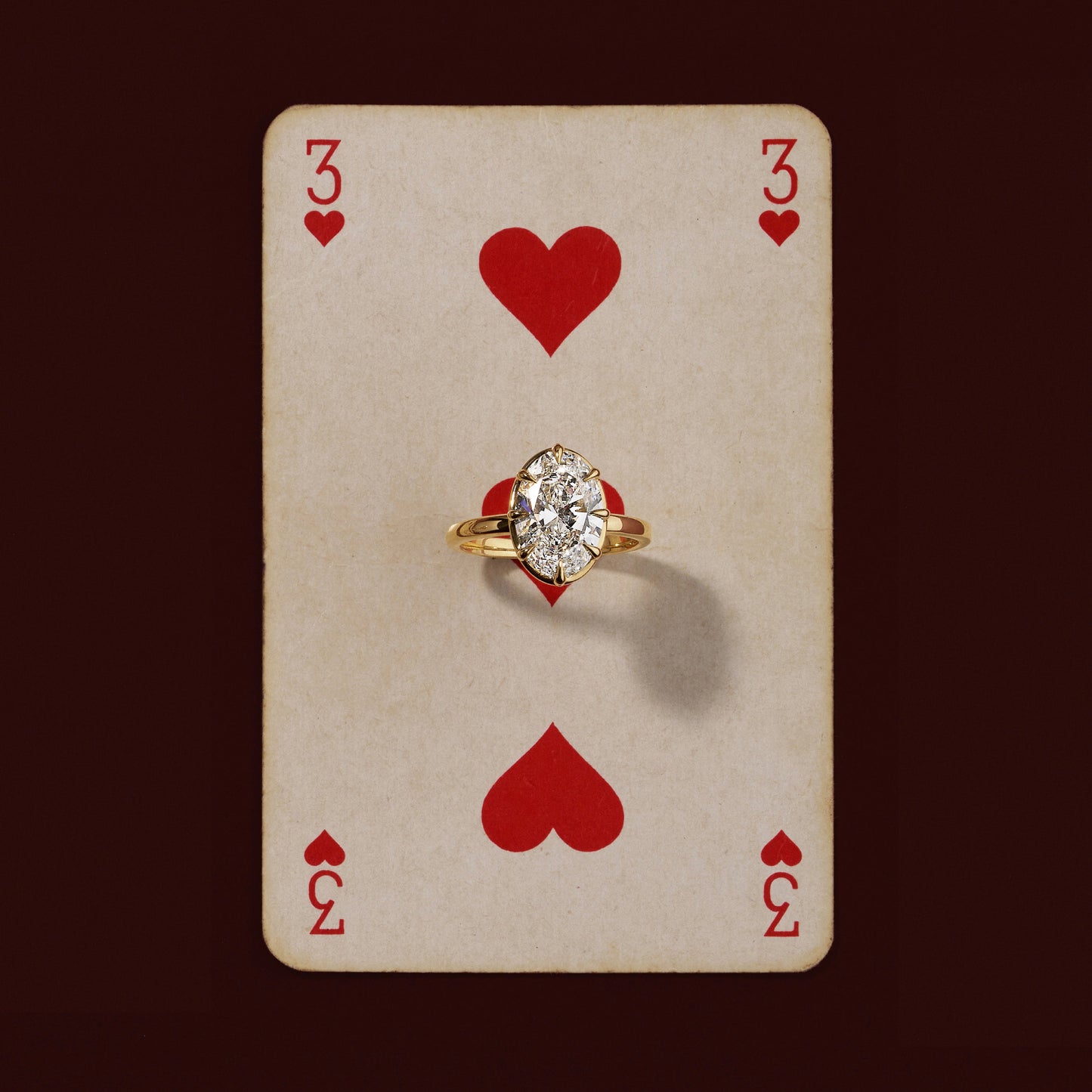 Solitaire Unique Bezel Low Profile-Oval Lab Grown Diamond Engagement Ring